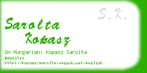 sarolta kopasz business card